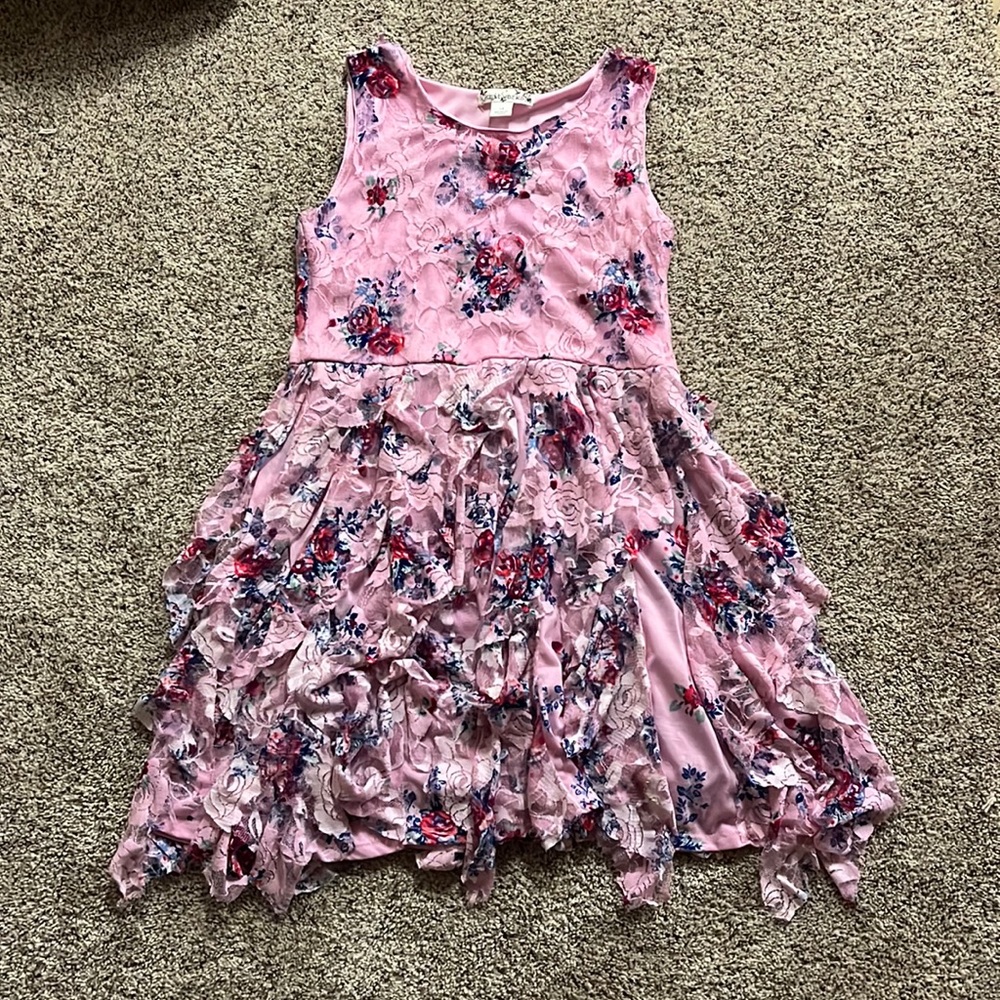 Pink Formal Dress with roses